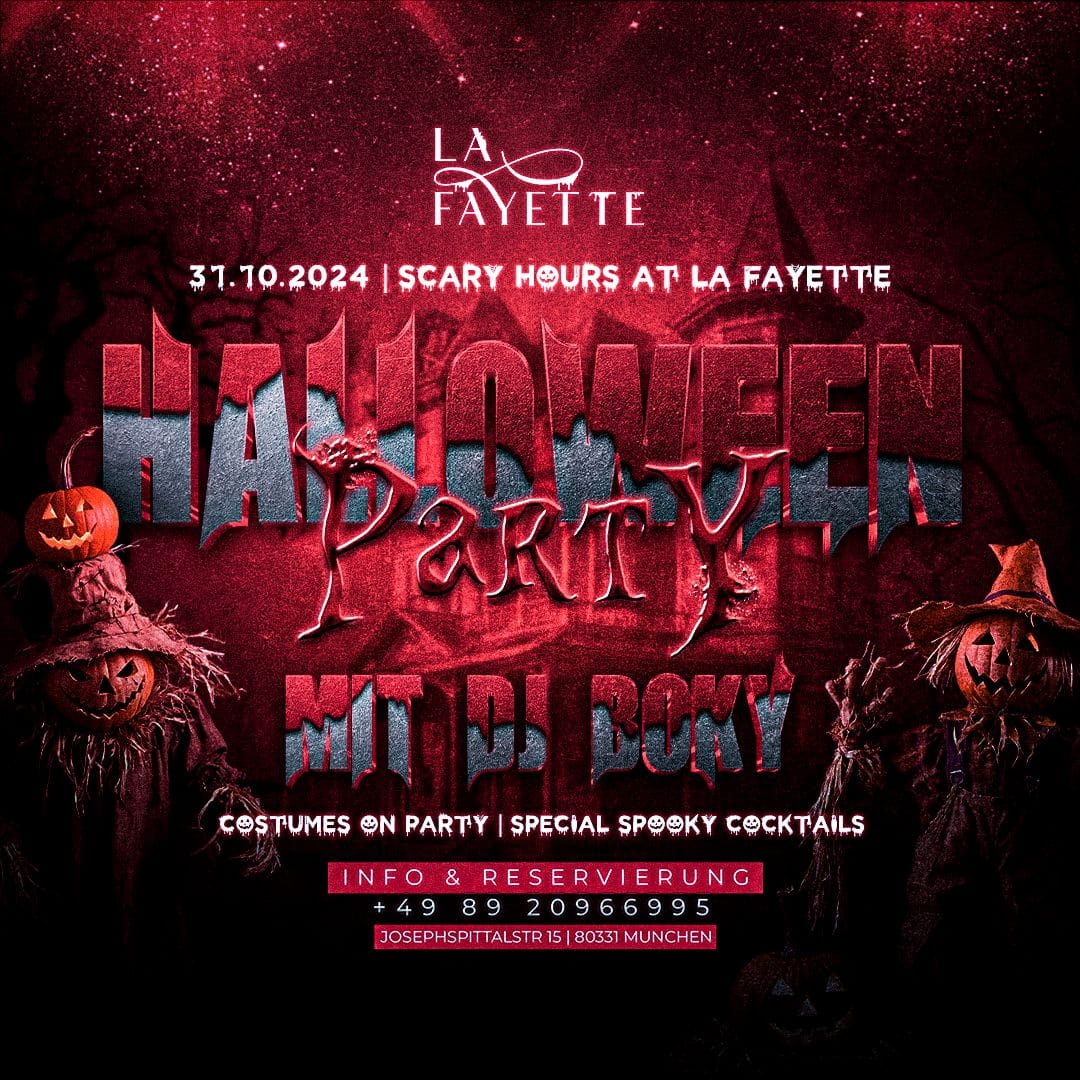 Scary Hours u La Fayetteu: Halloween Party s DJ Bokyjem u Münchenu!